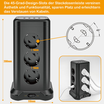 Mehrfachsteckdose Tower 4000W