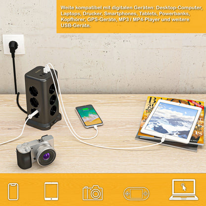 Mehrfachsteckdose Tower 4000W