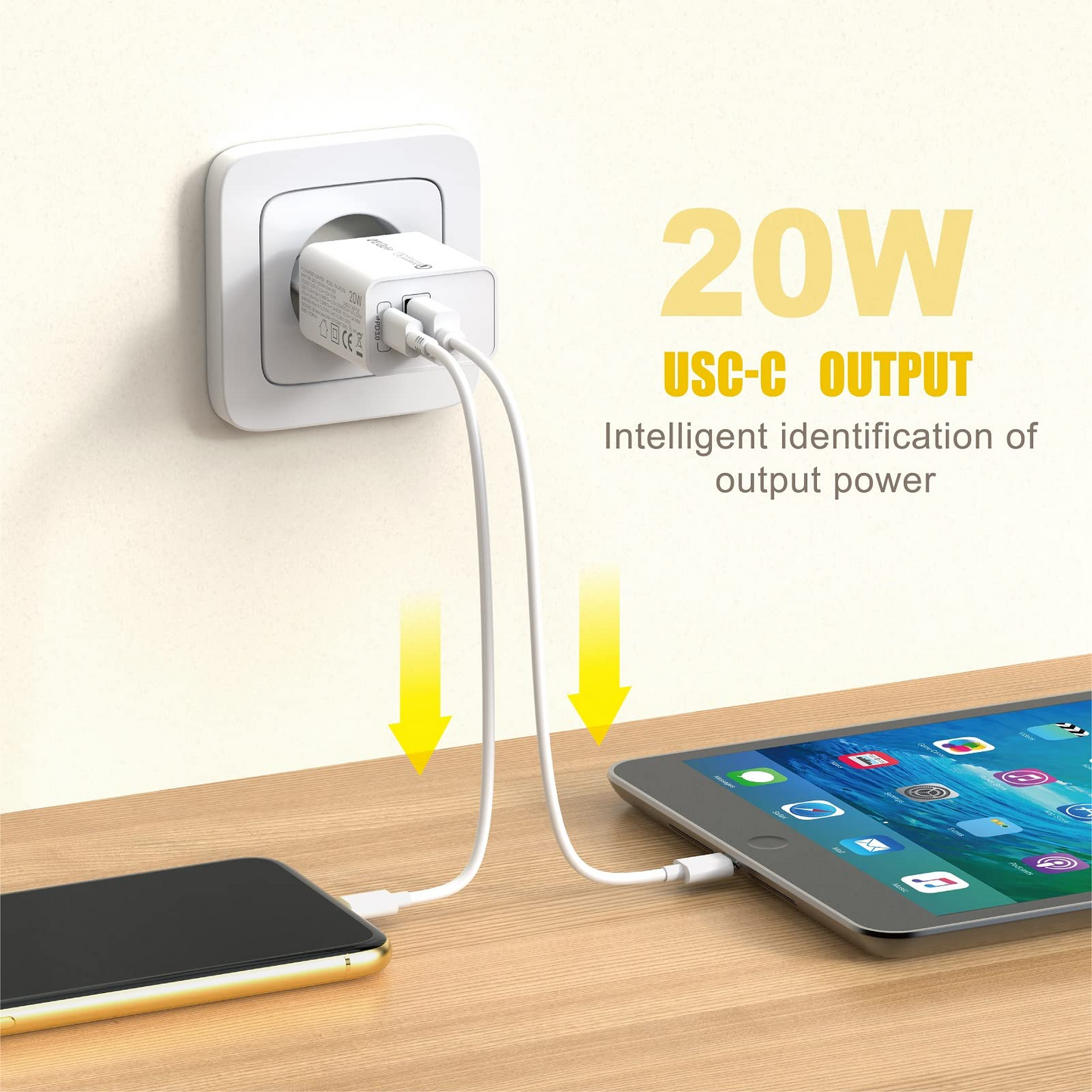 NEUE DAWN 20W USB C Handy Ladegerät Schnellladegerät